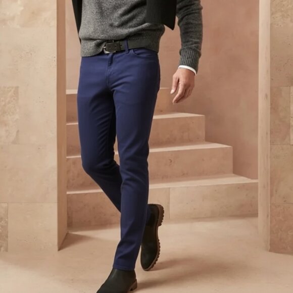 Banana Republic Mason Chino 32x32 Athletic Tapered Rapid Movement Pant Navy Blue - Picture 12 of 13